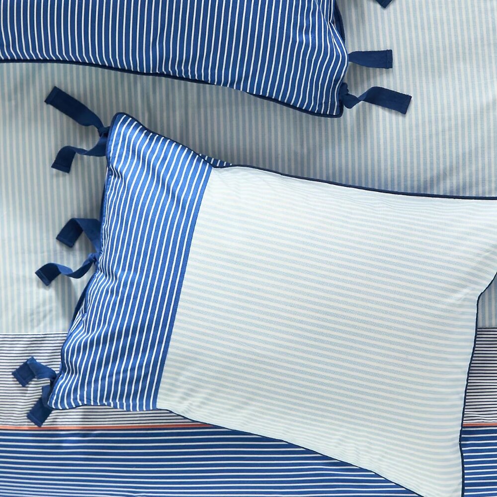 NWT | (2) Standard/Queen Shams | Livia Cotton Stripe Printed, Set of 2